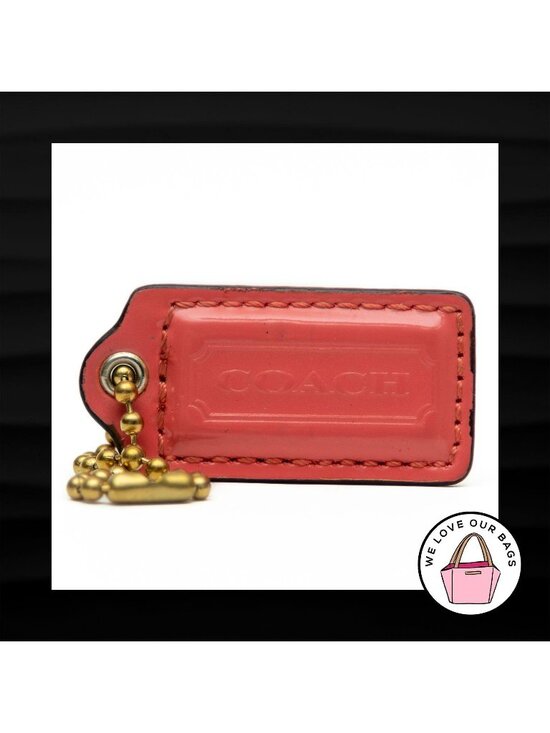 Coach Accessories - 2" COACH PINK PATENT LEATHER KEY FOB KEYCHAIN